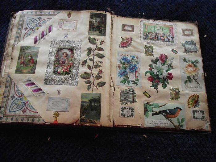 Victorian/Edwardian Album of colourful scraps - Circa 1890's/1900's