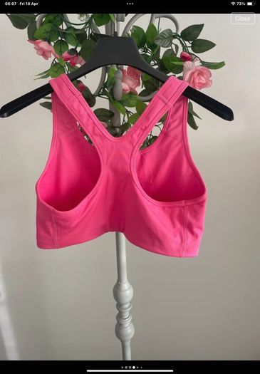 nike top swoosh bra top large