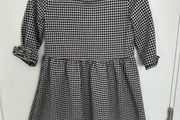 Super soft black and white dress for a girl, 122cm, 6-7 years