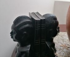 Hand Carved Wooden Bookends