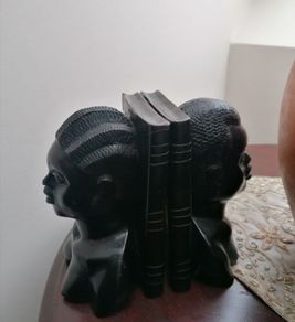 Hand Carved Wooden Bookends