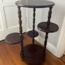 Vintage Mahogany Tiered Plant Stand Image 4