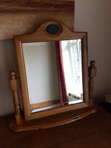 Freestanding Pine Dressing table mirror on stand