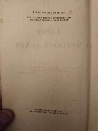 Land Without Stars. By Benedict Kiley.  First Edition Hardback With Dustjacket In Fair Condition.