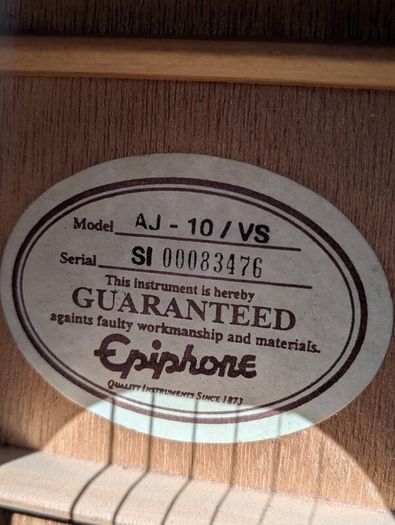 Epiphone AJ-10 Acoustic Guitar