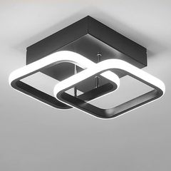 Ceiling Light Modern 22W LED Cool White 6000K Acrylic Square Ceiling Lamp for Hallway Office Bedroom Kitchen Living Room Bedroom Ceiling Lights