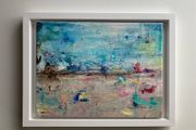 FREE Frame Original Seascape Painting Brittas bay beach Wicklow inspired Original Beachscape in Abstract