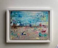 Original Seascape Painting Brittas bay beach Wicklow inspired Original Beachscape in Abstract
