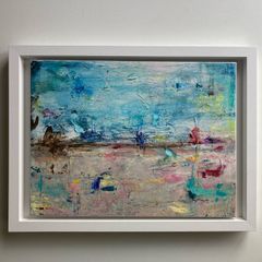 Original Seascape Painting Brittas bay beach Wicklow inspired Original Beachscape in Abstract