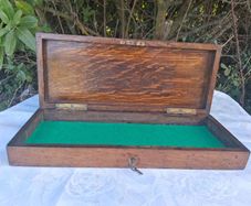 Mid 19th Century Mahogany Box With Original Key