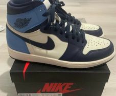 Air Jordan 1 High OG 'Obsidian' UNC UK9/US10