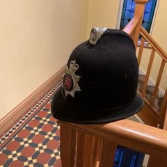 Genuine Essex Police Custodian Helmet, Size 61, Queens Crown Badge, Complete Internal Suspension Harness.