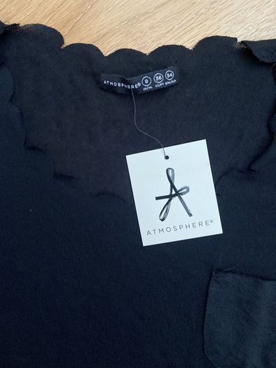 Brand New Black Scalloped Top Size 8