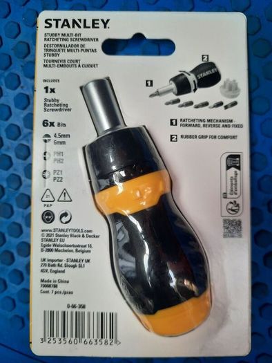Stanley Multibit Stubby Screwdriver