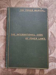 THE POKER MANUAL.1895 Rare By Templar.  First Edition Hardback In Good Condition.