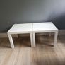 2x White IKEA LACK Side Tables Image 2