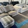 Grey 3+2 sofa set with footrest Image 3