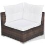 5 Piece Garden Lounge Set with Cushions Poly Rattan Brown (FREE SHIPPING) Image 7
