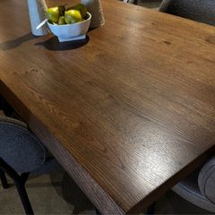 200cm Smoked Oak Dining Table Like New