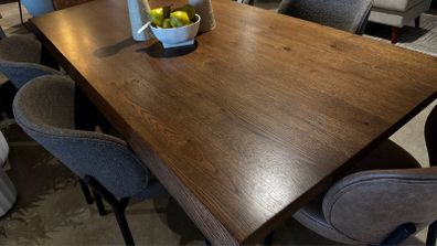200cm Smoked Oak Dining Table Like New