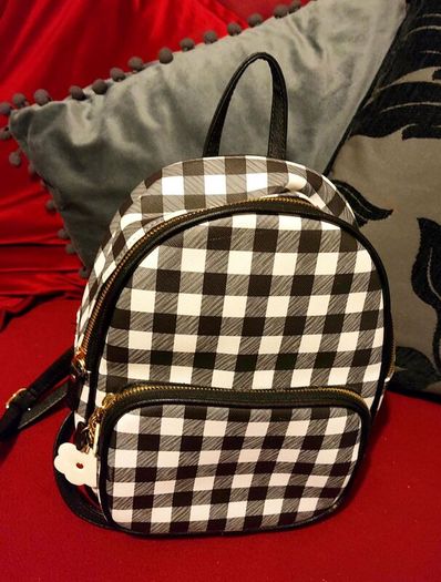 Chic Checkered Mini Backpack Claires