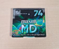 Maxell MD74 blabk mini disc brand new sealed