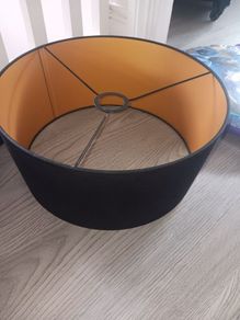 Black and gold lampshade