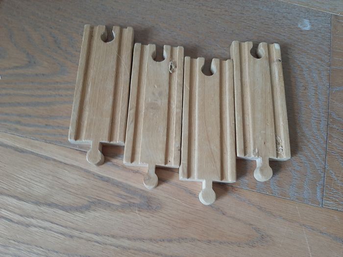 Assorted Brio type toy train track