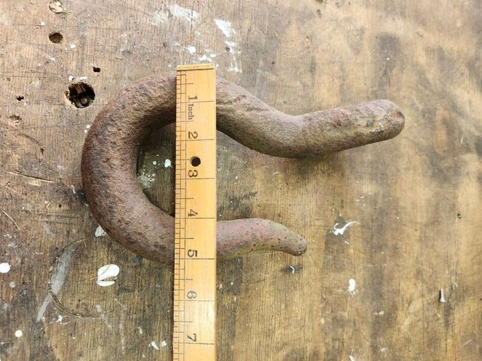 vintage iron hook