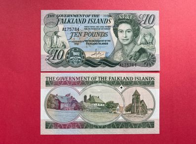 Falkland Islands  10 Pounds  1986      ( Uncirculated ) Pick  14b