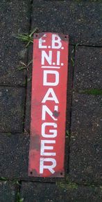 Vintage small enamel sign DANGER