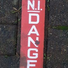 Vintage small enamel sign DANGER
