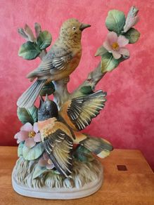 Vintage porcelain bird figurine.  Baltimore Orioles.
