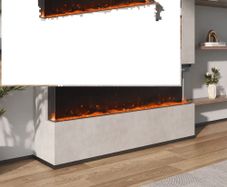 60 INCH Electric Fireplace Inserts, Recessed and Wall Mounted Fireplace Heater, Linear Fireplace/Thermostat, Remote & Touch Screen, Multicolor Flame, Timer,