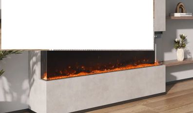 60 INCH Electric Fireplace Inserts, Recessed and Wall Mounted Fireplace Heater, Linear Fireplace/Thermostat, Remote & Touch Screen, Multicolor Flame, Timer,