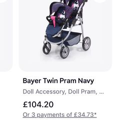 Double Buggy for Dolls
