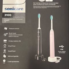 Philips Sonicare 3100 Electric Toothbrush  Black Pink brand new