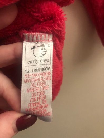 Fluffy dressing gown (age 12-18 months)