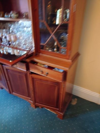 Rossmore solid mahogany breakfront cabinet