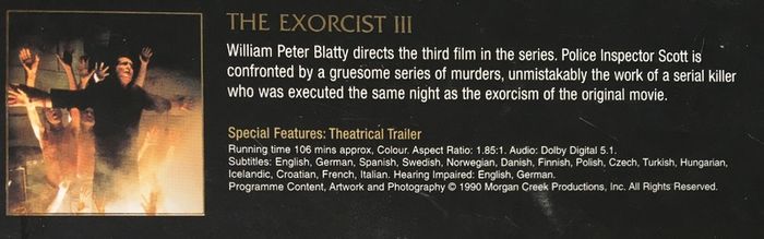 The Exorcist Trilogy Boxset [3xMovie DVD]