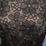 Spotlight by Warehouse Black Floral Mesh Skater Dress UK 14 Open Back Image 2