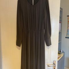 Gray pleated Midi dress by Benetton