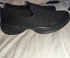 Black Slip-On Trainers with Memory Foam  Size UK 7.5 / EU 41 (Excellent Condition)