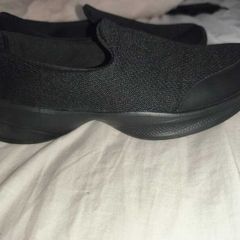 Black Slip-On Trainers with Memory Foam  Size UK 7.5 / EU 41 (Excellent Condition)
