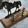 Vintage brass letter rack Image 2
