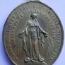 Antique Large 1,8" catholic Saint Mary religious pendant Image 2