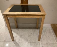 High table, marble and wood
