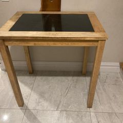 High table, marble and wood