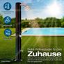 Solar Shower 20 Litres Solar Garden Shower Warm Water Pool Shower Camping No Power Connection with Tap and Rain Shower Head Garden Hose Connection, Image 2