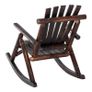 Fir Wood Outdoor Adirondack Rocking Armchair Brown (FREE SHIPPING) Image 5